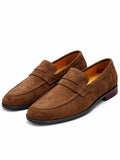 Suede Loafers Dark Brown